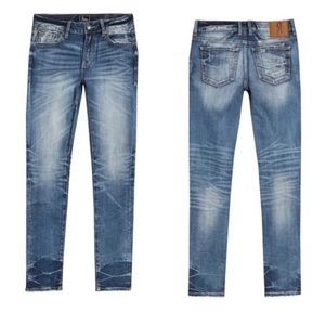 Remix Rock Revival Mid Rise Ankle Skinny Jean